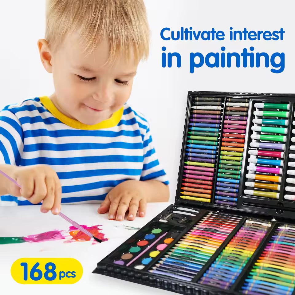 168 Pieces Kids Colouring Set – Complete Art Kit for Kids