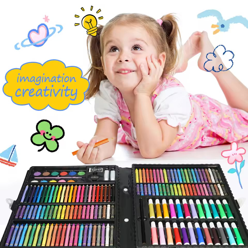168 Pieces Kids Colouring Set – Complete Art Kit for Kids