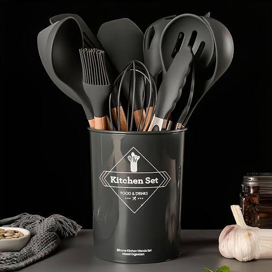 Silicone Non-Stick Cookware Kitchen Utensils 12pc Set
