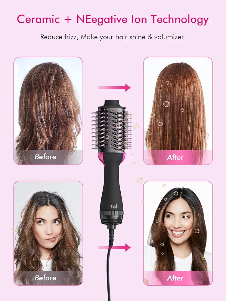 Hair Blow Dryer Brush in One – Ultimate 3-in-1 Styling Tool for Smooth, Shiny, Voluminous Hair