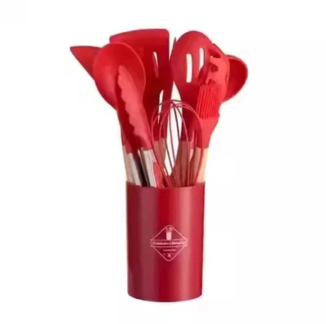 Silicone Non-Stick Cookware Kitchen Utensils 12pc Set