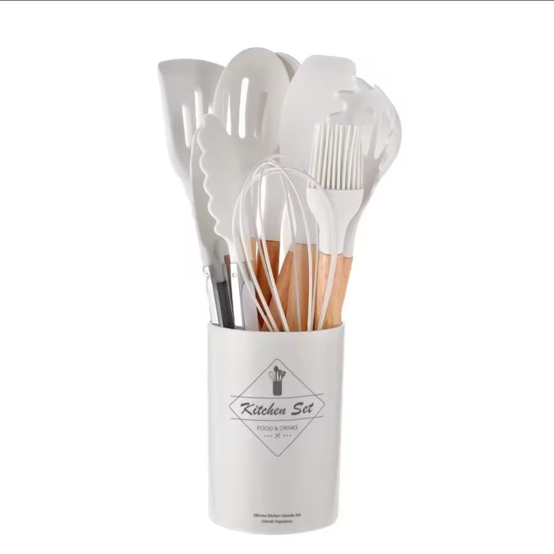 Silicone Non-Stick Cookware Kitchen Utensils 12pc Set