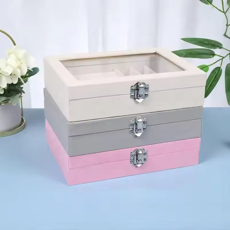 Fashionable single layer jewelry box for elegant jewellery organization
