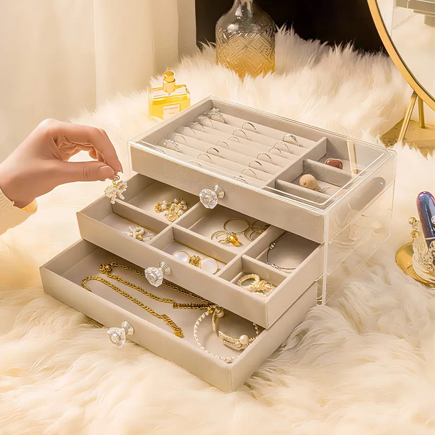 Jewelry box with 3 layers perfect gift idea for her