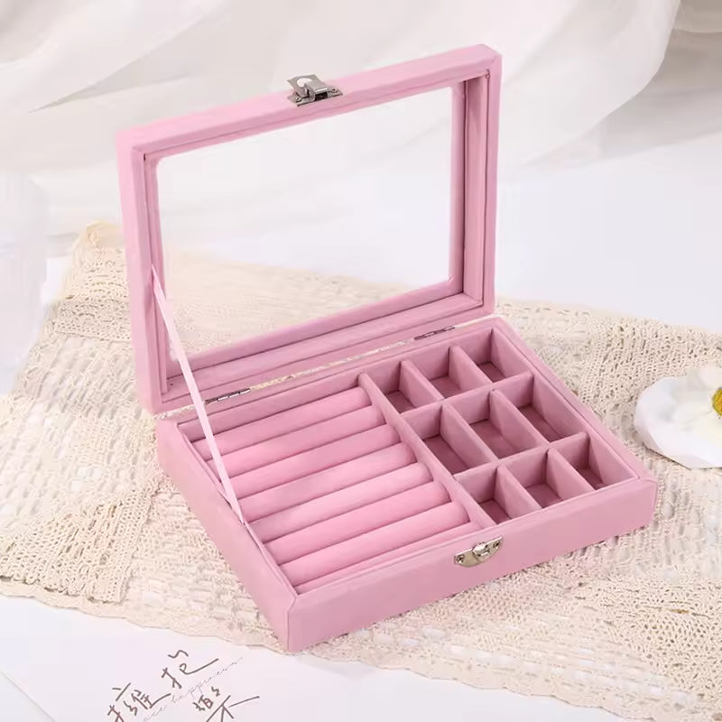 Lightweight single layer jewelry box for everyday jewellery storage