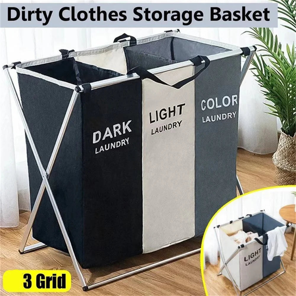 Foldable Laundry Basket – Waterproof Dirty Clothes Organizer