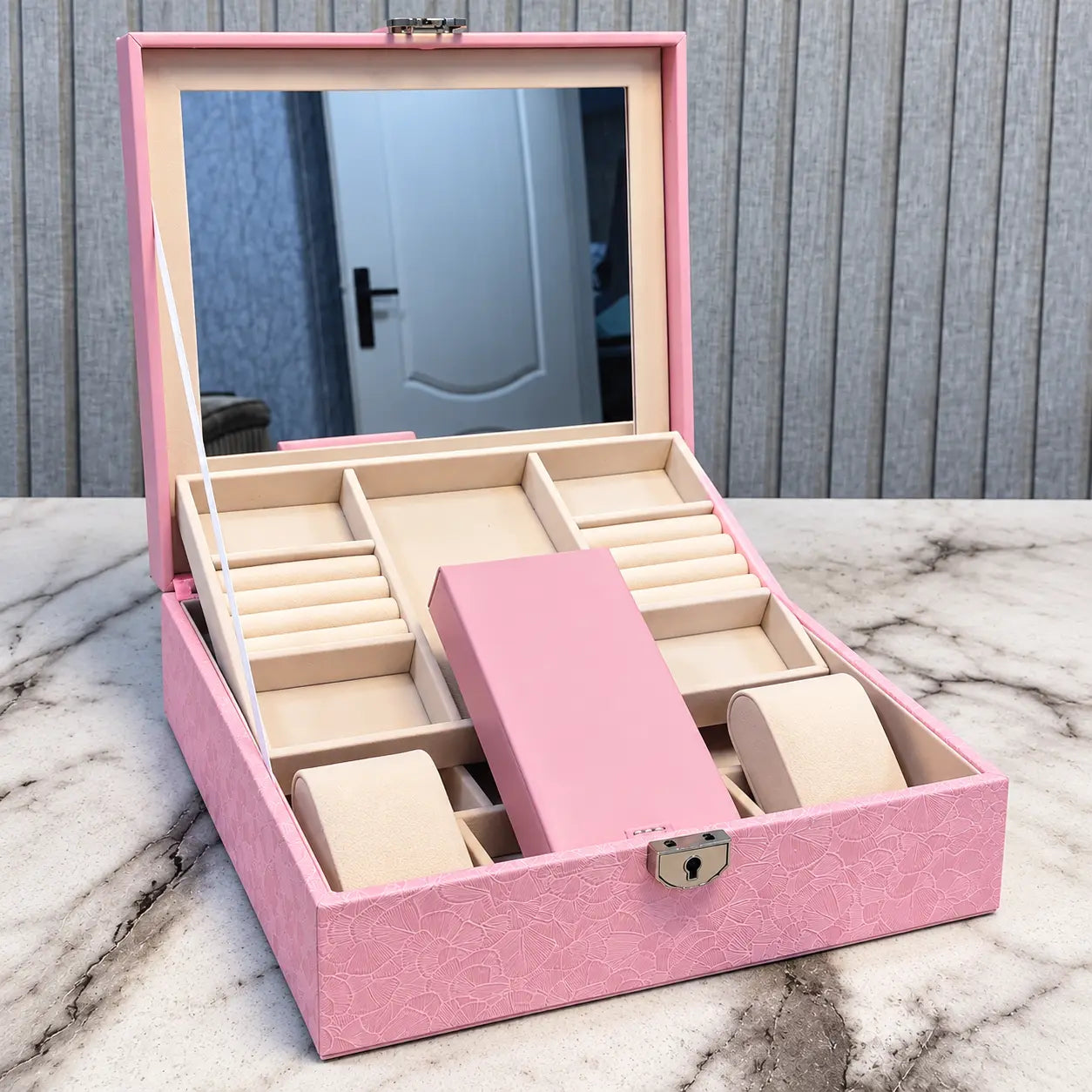 Luxury Compact Jewellery Organizer Box | Jewellery Storage Case