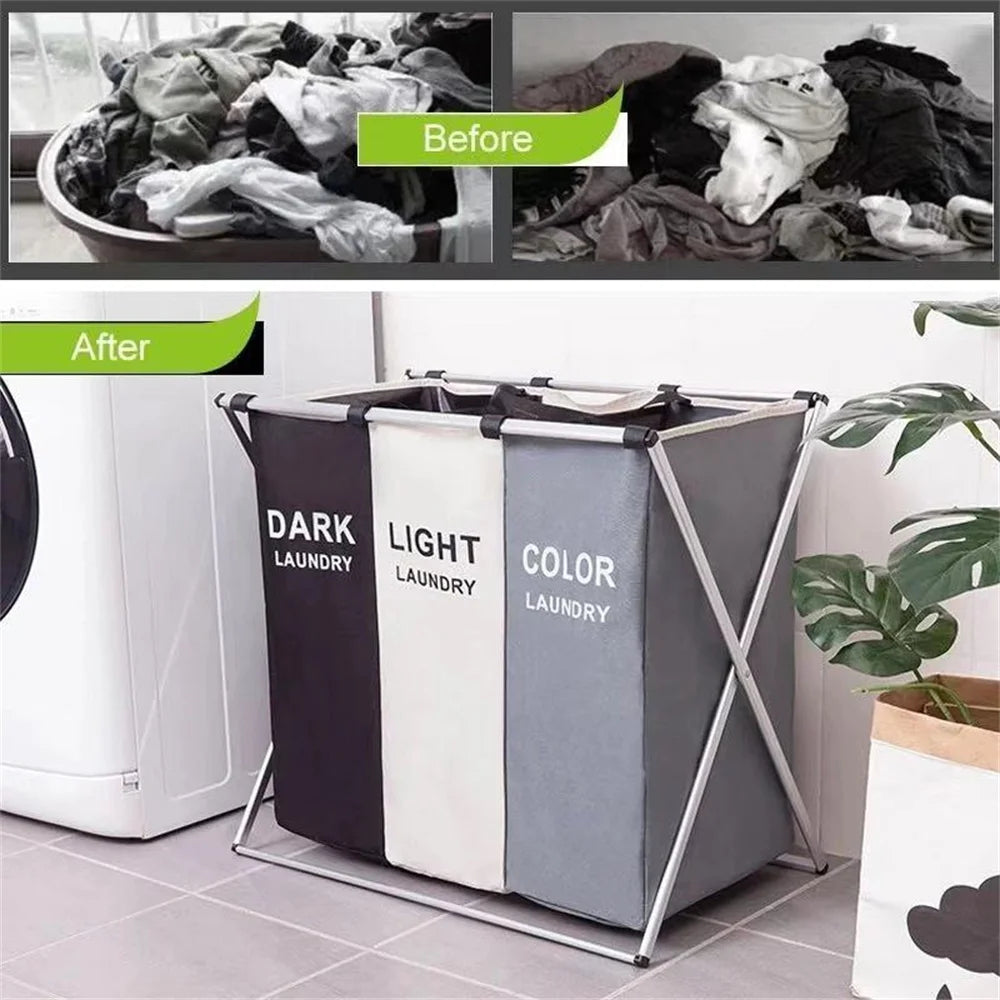 Foldable Laundry Basket – Waterproof Dirty Clothes Organizer