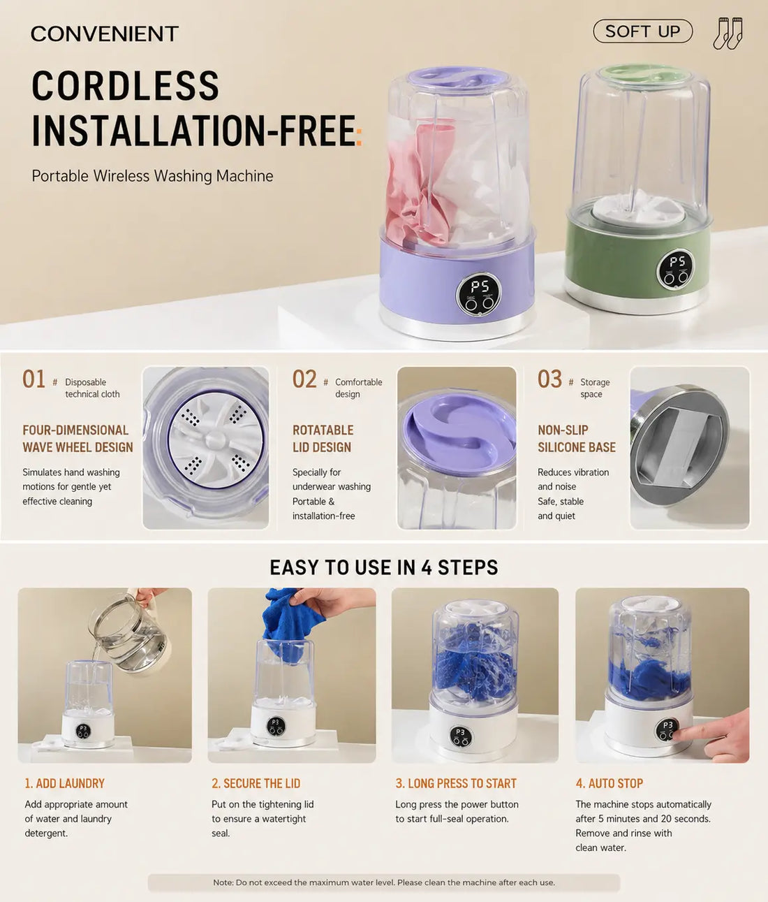 WashPod™ - Mini Portable Washing Machine