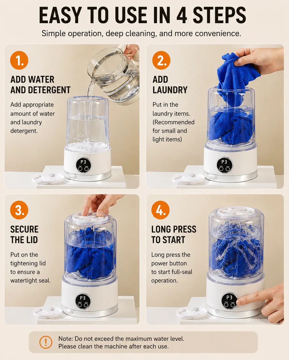 WashPod™ - Mini Portable Washing Machine