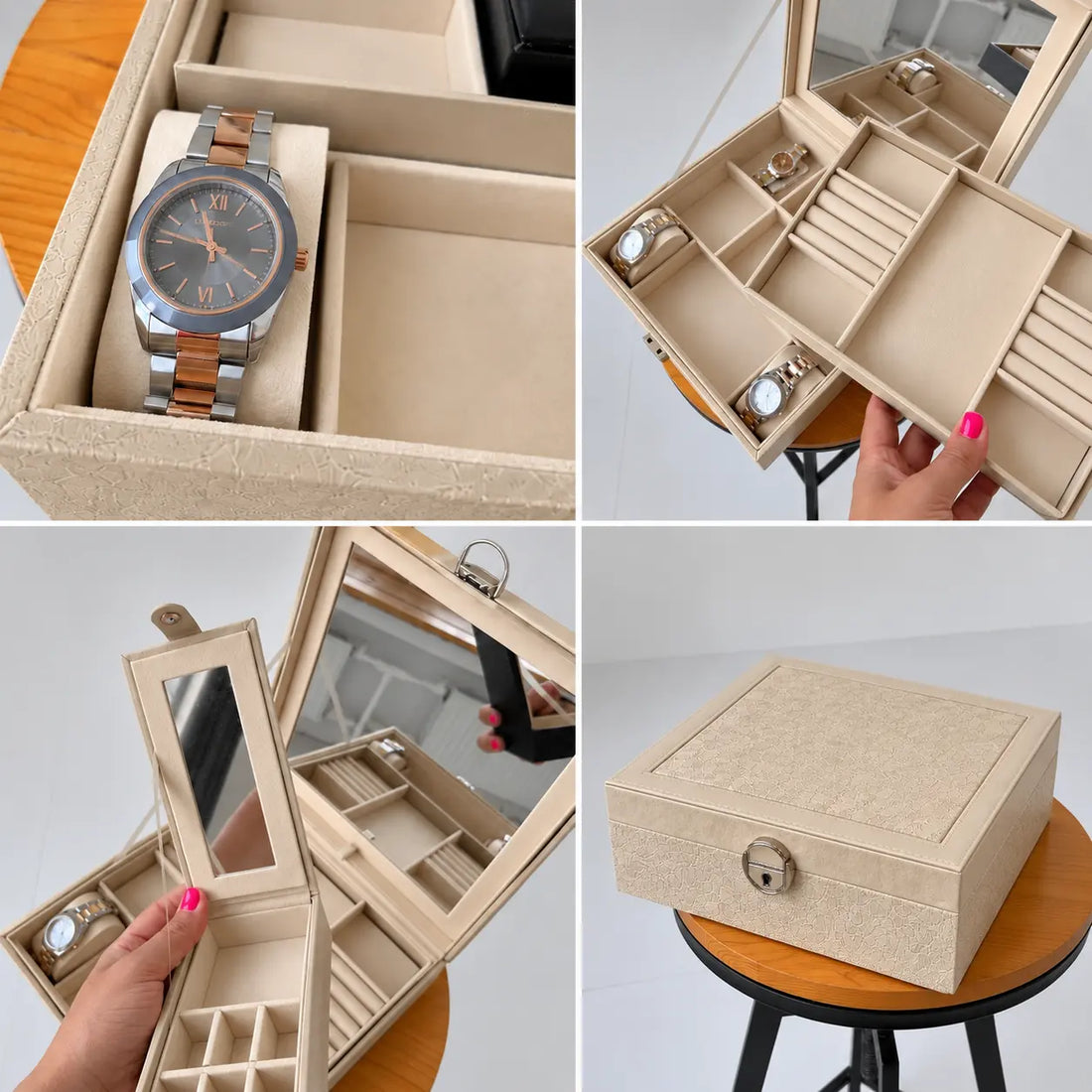 Luxury Compact Jewellery Organizer Box | Jewellery Storage Case