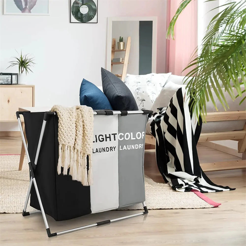 Foldable Laundry Basket – Waterproof Dirty Clothes Organizer