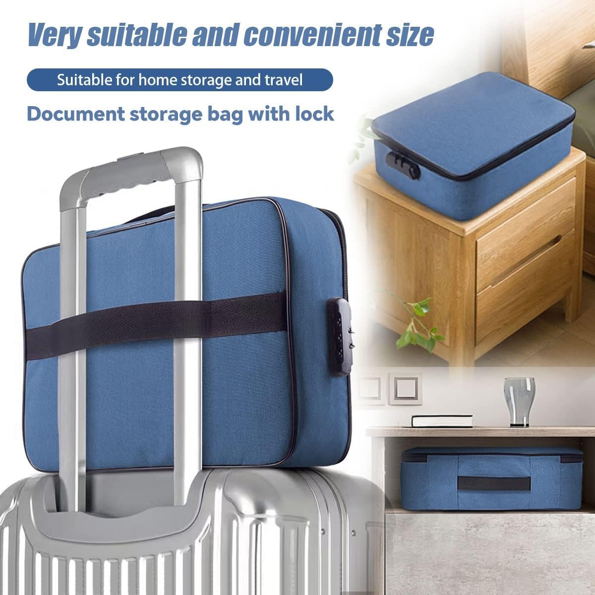 Waterproof Document Organizer Bag With Lock