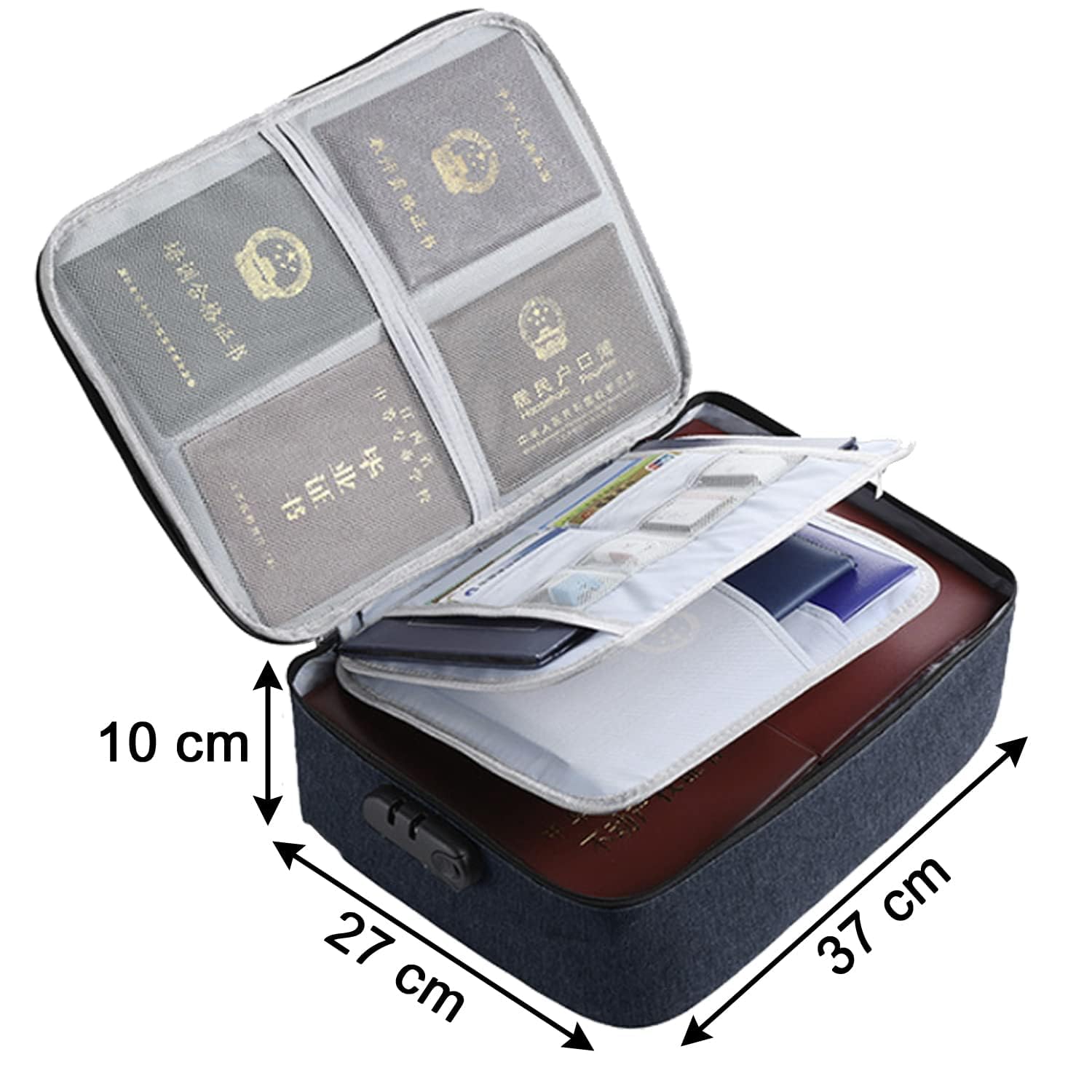 Waterproof Document Organizer Bag With Lock