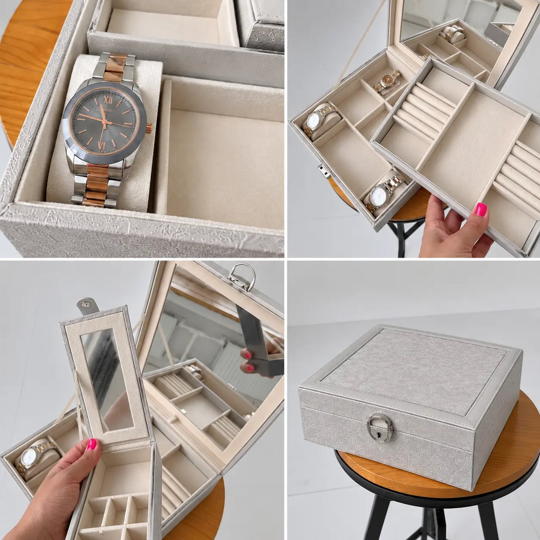 Luxury Compact Jewellery Organizer Box | Jewellery Storage Case