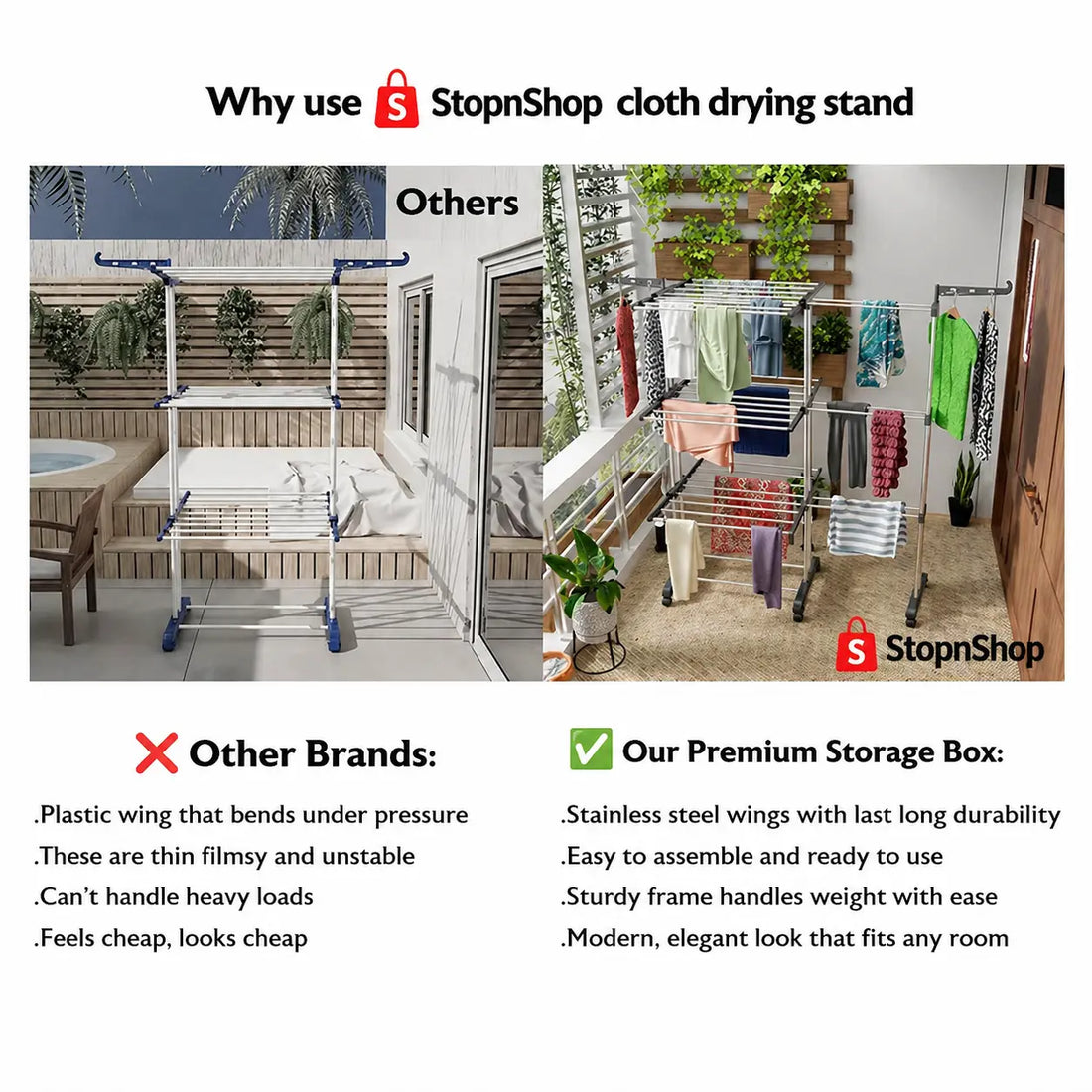 Expandable Clothes Drying Stand