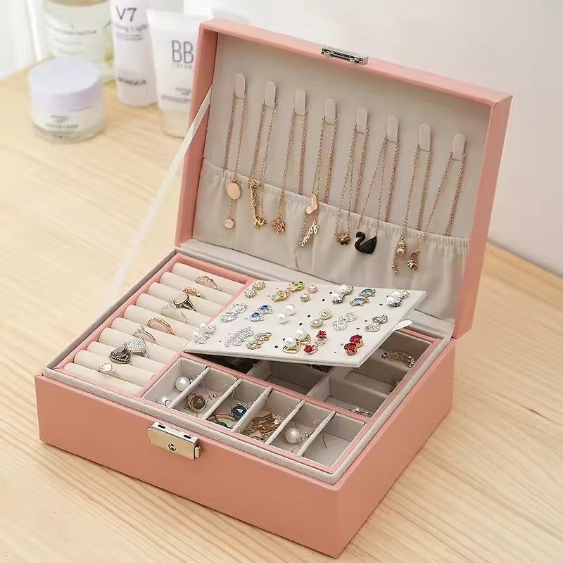 Double Layer Jewellery Organizer | Premium Jewellery Storage Box for Women