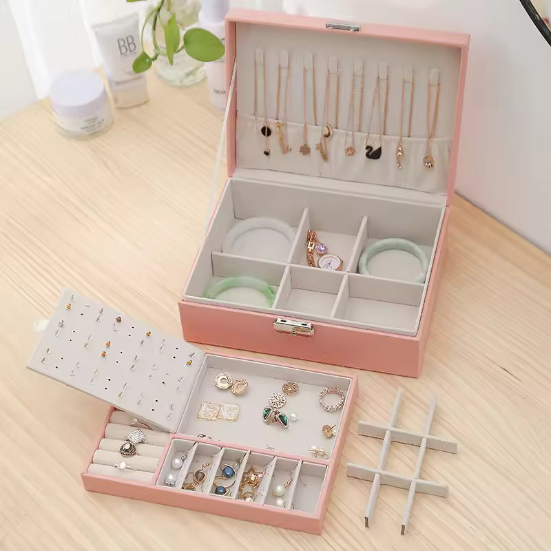 Double Layer Jewellery Organizer | Premium Jewellery Storage Box for Women