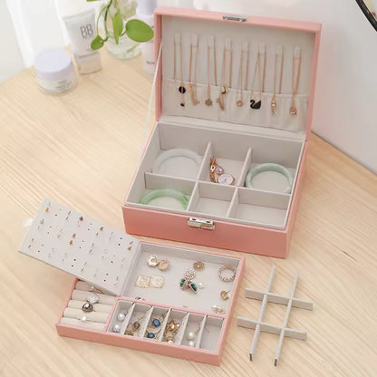 Double Layer Jewellery Organizer | Premium Jewellery Storage Box for Women