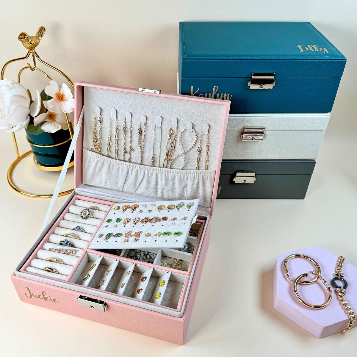 Double Layer Jewellery Organizer | Premium Jewellery Storage Box for Women