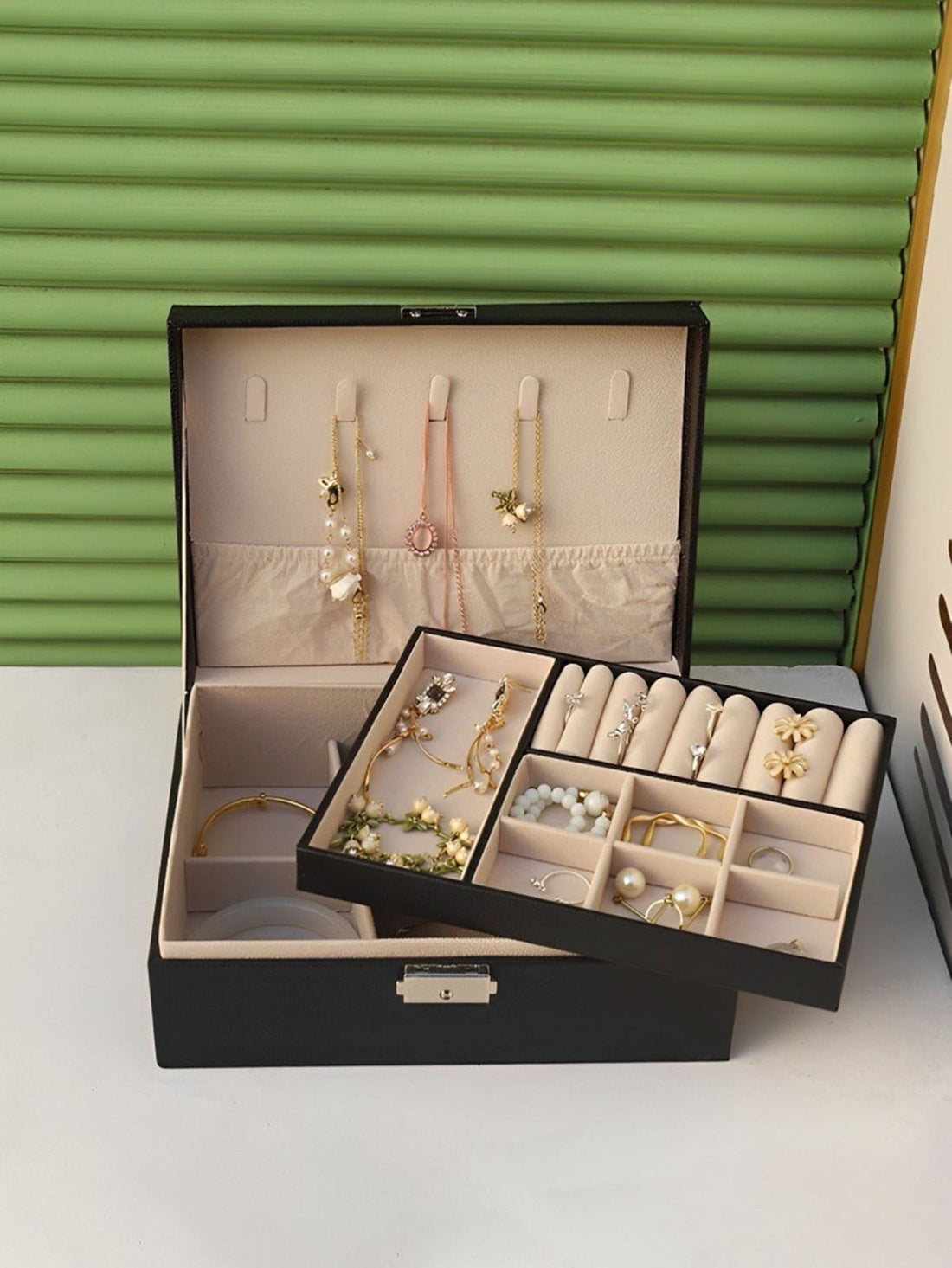 Double Layer Jewellery Organizer | Premium Jewellery Storage Box for Women