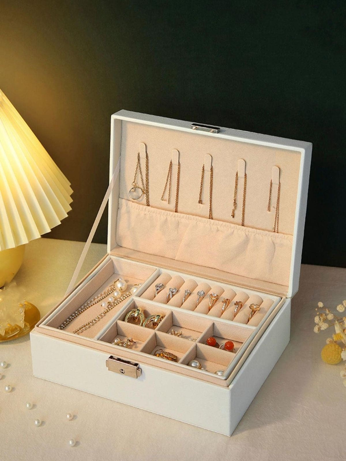 Double Layer Jewellery Organizer | Premium Jewellery Storage Box for Women