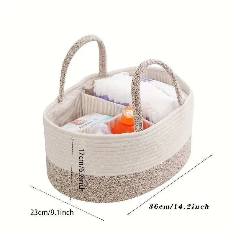 Baby Diaper Caddy Organizer – Portable Nursery Storage Bag for Diapers, Wipes & Baby Essentials