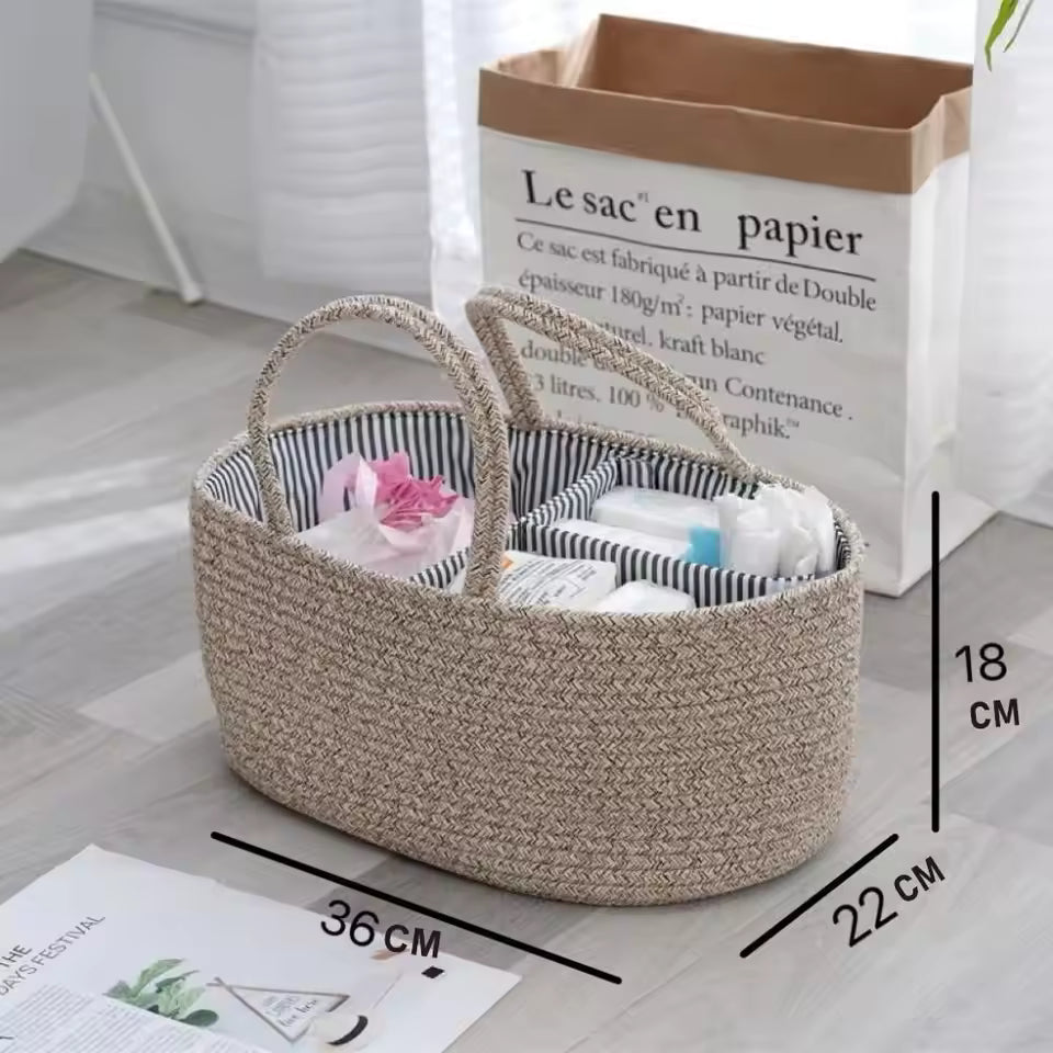 Baby Diaper Caddy Organizer – Portable Nursery Storage Bag for Diapers, Wipes & Baby Essentials