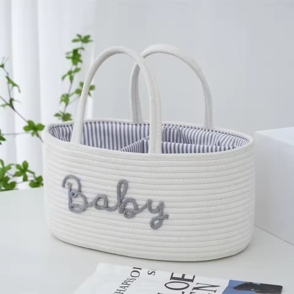 Baby Diaper Caddy Organizer – Portable Nursery Storage Bag for Diapers, Wipes & Baby Essentials