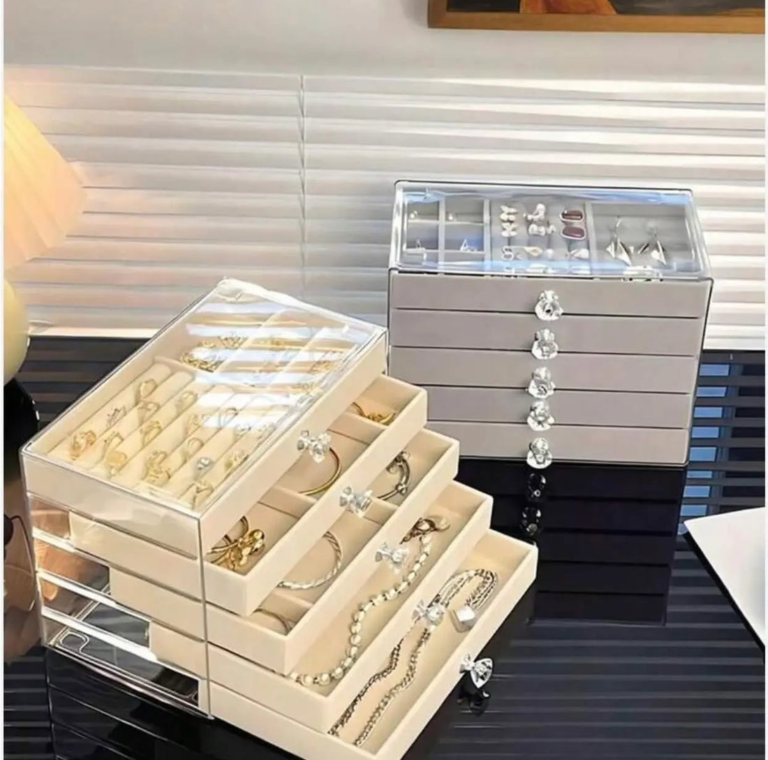 5 Layers Jewellery Box – Elegant Organizer for Rings, Earrings & Necklaces | Luxury Gift for Women
