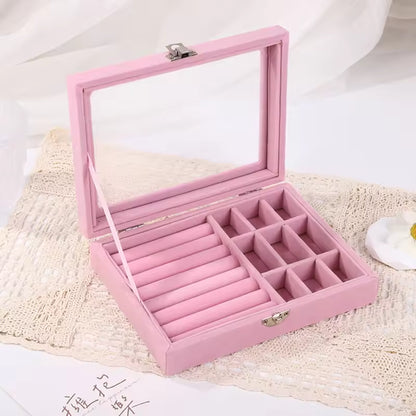 Lightweight single layer jewelry box for everyday jewellery storage