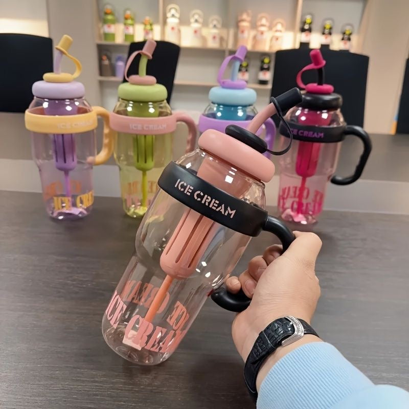 Portable water bottle with secure sipper cap for daily use
