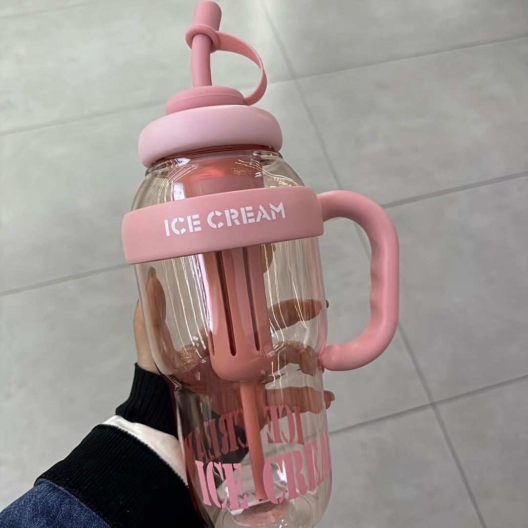 Close-up view of secure sipper cap on water bottle