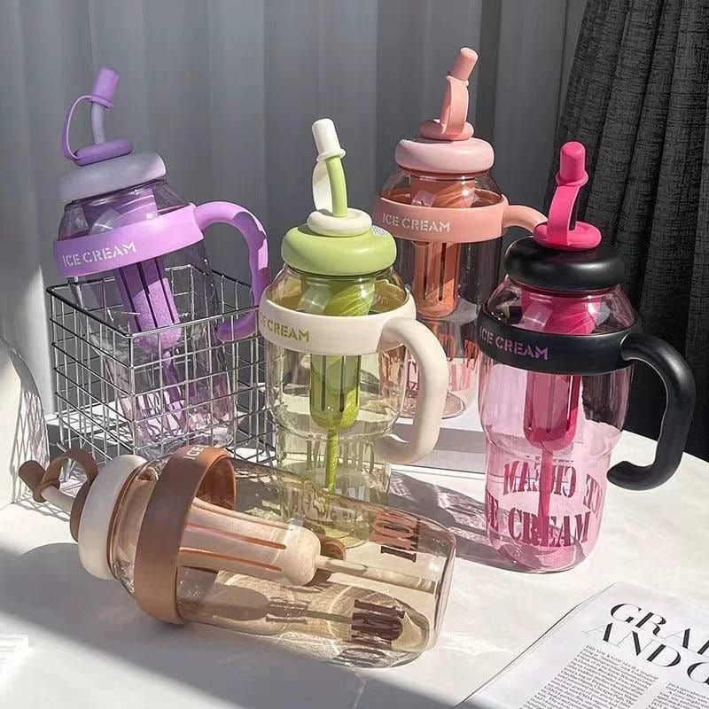 Leak-proof travel water bottle with secure sipper lid